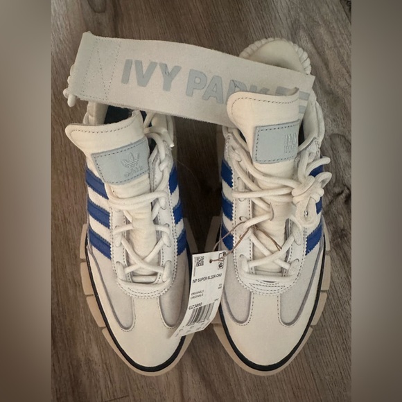 Adidas BEYONCÉ Ivy Park Rodeo Super Sleek White Royal Blue Sneakers SIZE 8 NWB - Picture 4 of 16